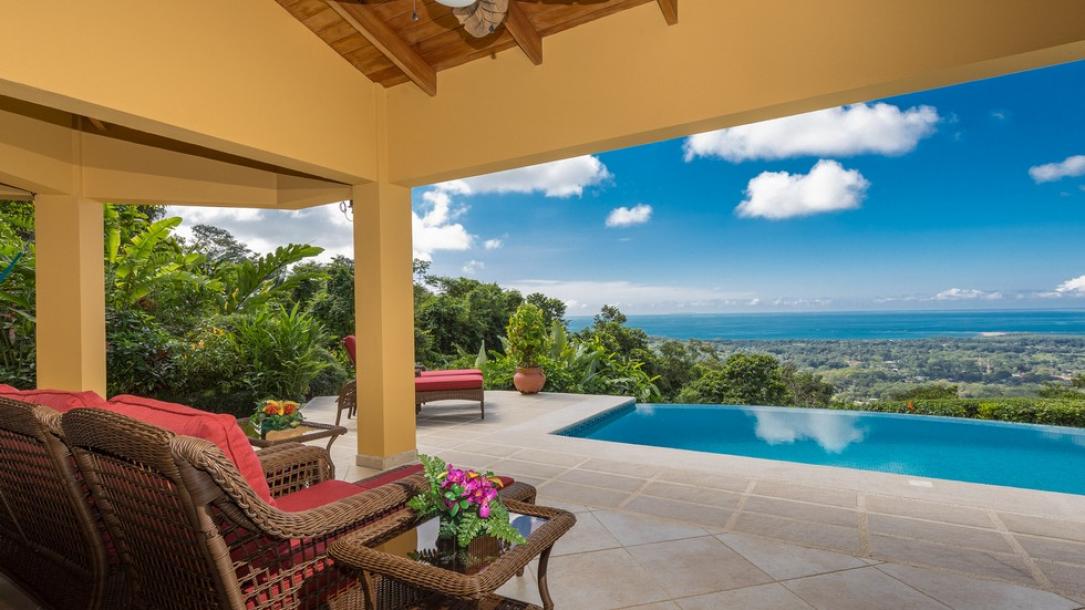 Private Luxury Villa with Whale Tail Ocean View Close to Downtown Uvita-11